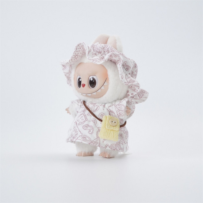 besteffie 적용모델 라부부옷입히기 귀여운 인형 옷 교체용 의상 세트 모자 및 가방 포함 K89, 03세트