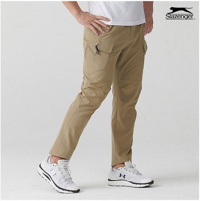 슬레진저 남성 멀티 입체 카고 팬츠 베이지
