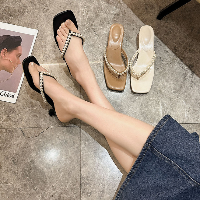여성 여름 조리 패션 미끄럼 방지 하이힐 샌들