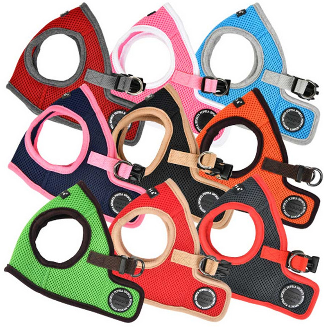 꾸러미세상 강아지하네스 퍼피아 소프트 베스트하네스 II B type 강아지목줄 대용 다양한 색상, 1개, 블랙