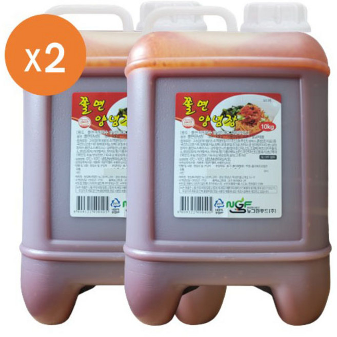 뉴그린 쫄면양념장 10kg x2개입 쫄면소스, 2개