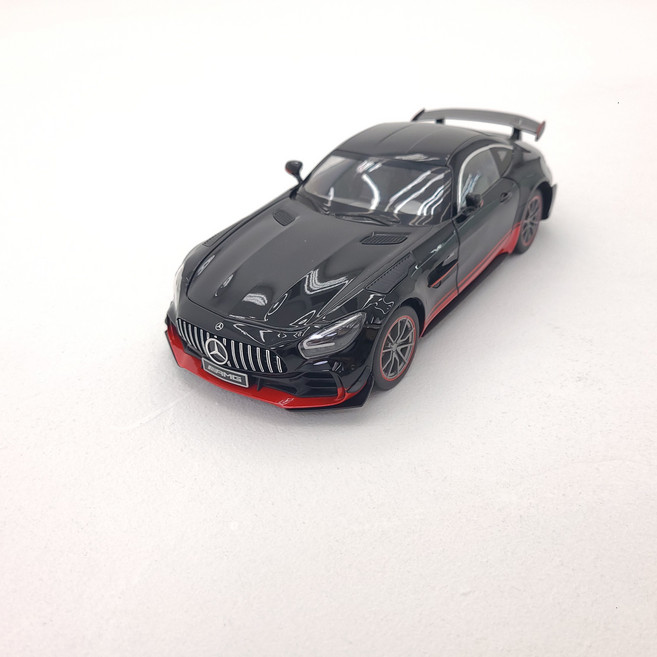 1:18 다이캐스트 모형 다이케스트 벤츠 GTR GTS AMG 완구 미니어쳐 피규어 자동차 장난감, 블랙, 1개