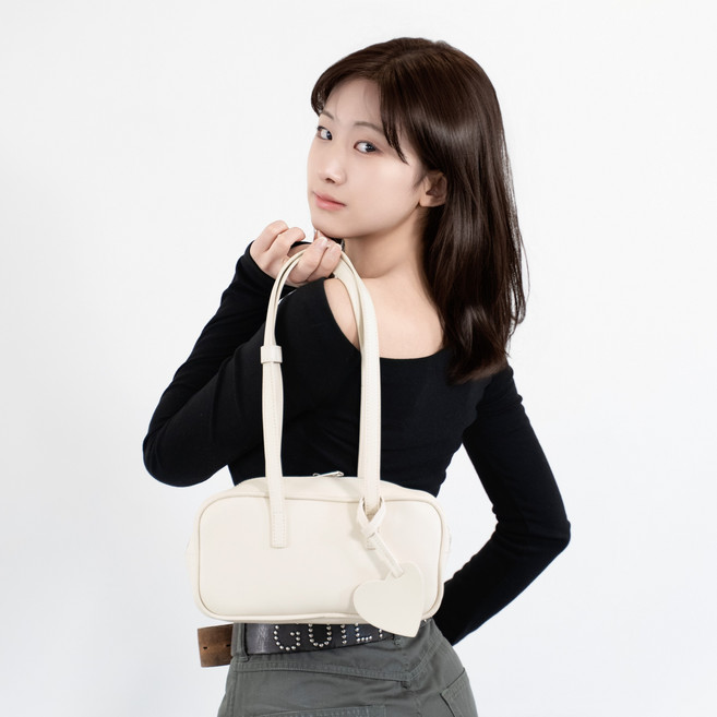 더엘라 뉴데이즈 스퀘어 미니토트백 바게트백+하트 참장식