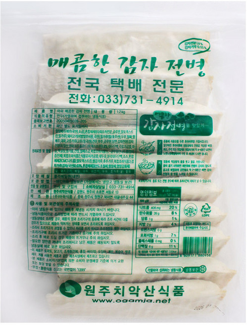 원주치악산식품 매콤감자전병, 1.2kg, 1개