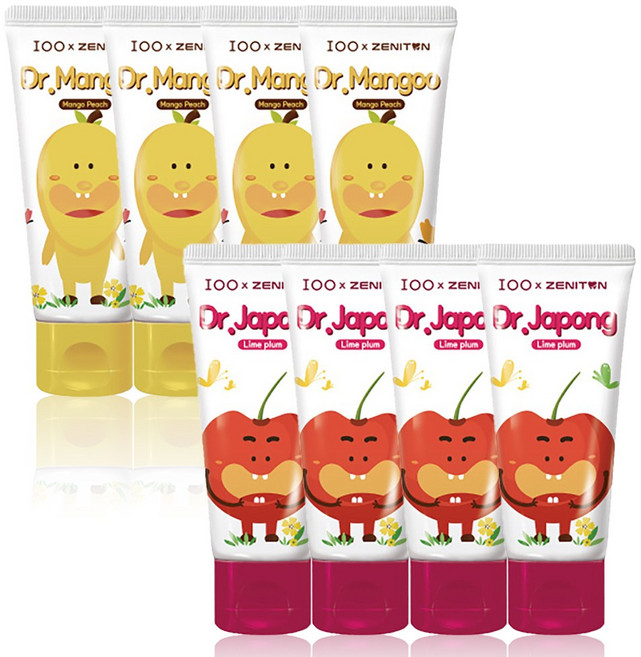 제니튼 닥터 망구자퐁 초등학생치약 어린이치약 4개, 닥터 망구 1개+닥터 자퐁 3개, 60g