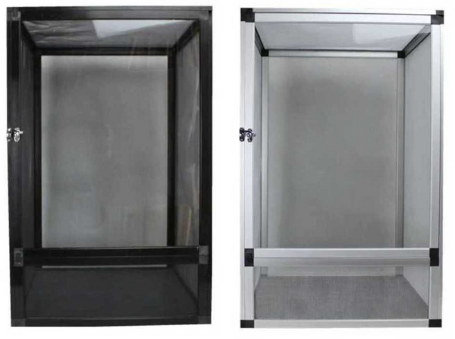 카멜레온 사육장 케이지 전면망 도마뱀 파충류 집, 세로형 흰색 전면망 20x20x30, 1개