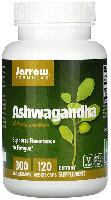 Jarrow Formulas 자로우 포뮬러스 아슈와간다 300mg 베지 캡슐 120정 스테아린산 마그네슘 함유 채식주의자비건에게 적합 NSF 유전자 변형 성분 무함유, 1개 - 쿠팡