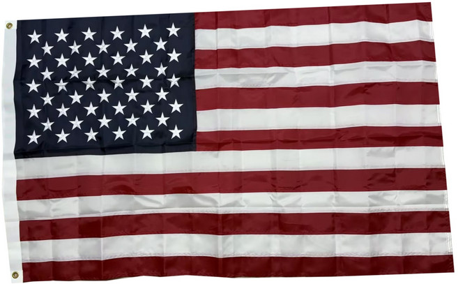 미국 깃발 USA Flag 입체 자수 90x150cm 방수 내구성 강화 놋쇠 눈금 이중 바느질 실내 야외 행사 장식용, 1개, Mixed Colors