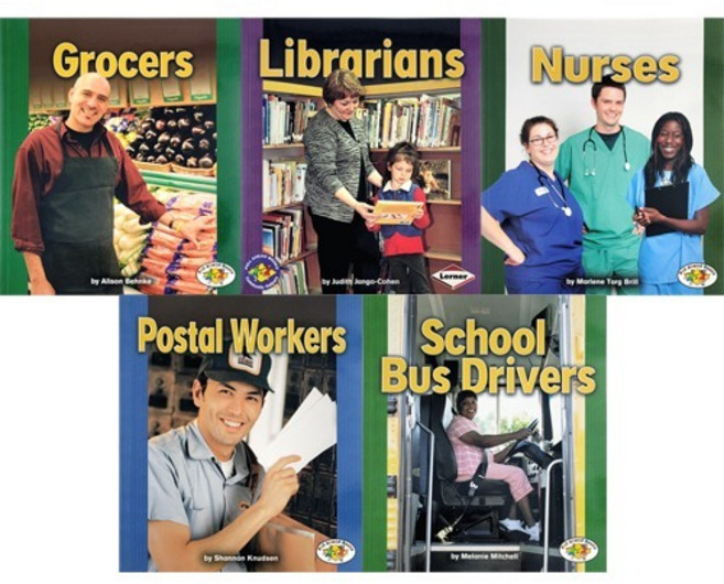 Community Helpers 영어원서 유아 초등 영어책 공공 서비스 직업 AR 2점대 3점대 (5종 1택), A. Grocers