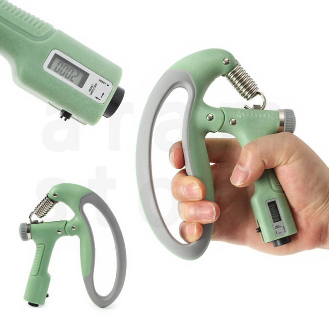 22GTP 손 악력기 메탈그립 5-200KG 강도 조절 카운터 내장, 1개