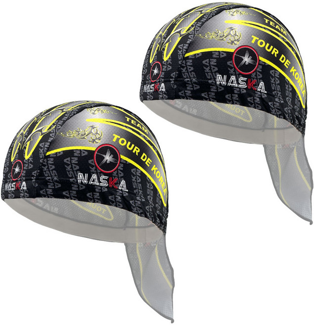 1+1 국산 나스카 바이크 후드 자전거 모자 쪽모자 스컬캡 쿨 두건, 1세트, 블랙+블랙