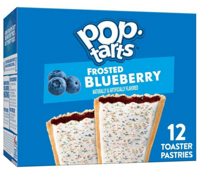 미국 켈로그 팝 타르트 블루베리 토스터 패스트리 Pop Tarts Toaster Pastries Frosted Blueberry, 576g, 1개