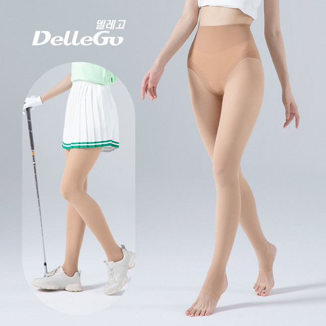 <공인>델레고 30D 실크 골프스타킹 쿨 여성 기능성 여름 자외선차단 고탄력 몸매보정 골퍼선호 1위 (2개구매시 택배비무료+양말 등 사은품)