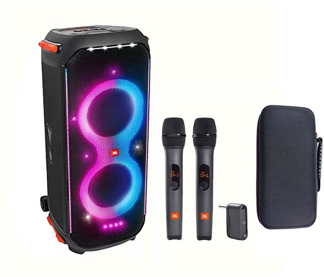JBL PARTYBOX710 제이비엘 파티박스710 블루투스 스피커+2채널 무선마이크 AS3+마이크파우치 3종셋트