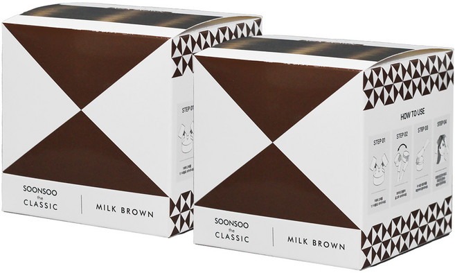 순수 더 클래식 염색약 염색제 140ml 새치염색 멋내기염색, 2개, 밀크브라운