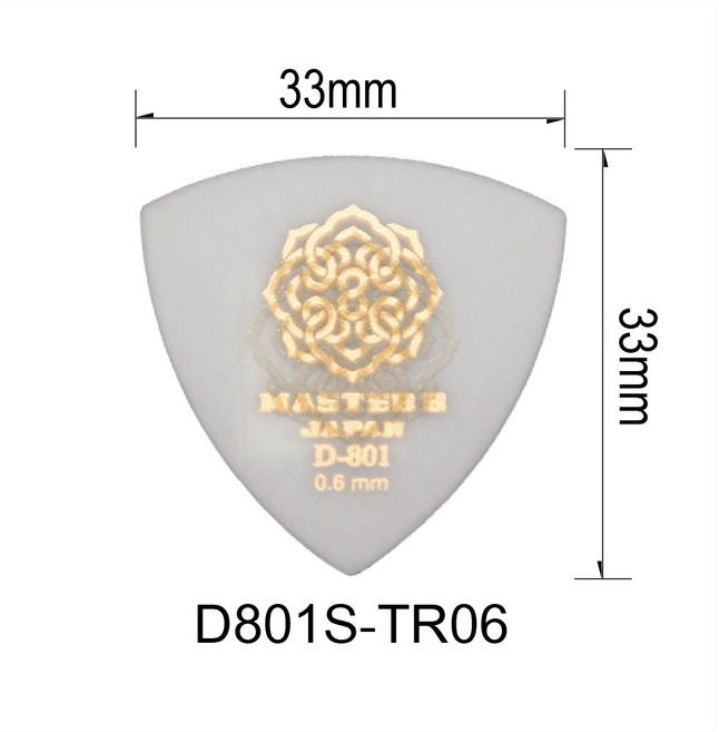 Master 8 日本製 D801S系列 彈片 撥片 匹克, 1個, 白色 大三角 0.6mm