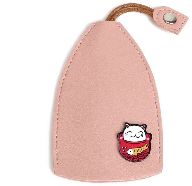 亮點生活 鑰匙包 可愛造型收納套, 抽拉套/年年有餘/粉紅