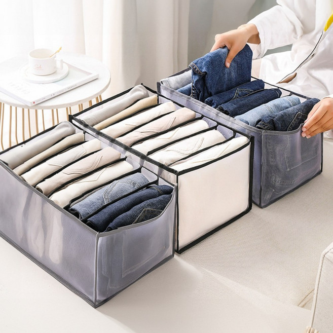 데일리오 메쉬 서랍장 의류정리함, 그레이, 3개