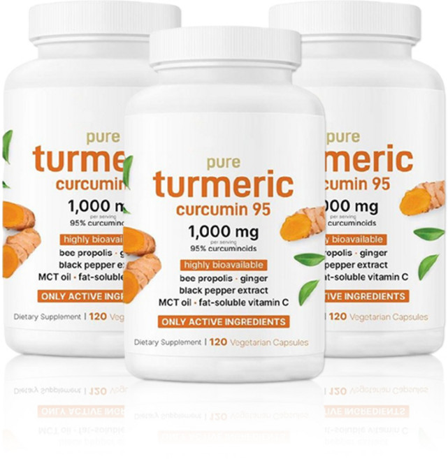 Pure Turmeric Curcumin 95 薑黃素膠囊, 1個, 120顆