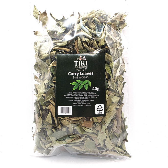 건조 커리리브 dried curryleaves 40g 커리잎 worldfood, 1개
