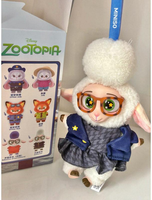 미니소 주토피아2 주민 키링 인형 닉 주디 랜덤박스 블라인드 MINISO, 동물 시티 양 시장 주디 [블라인드 박스], 1개