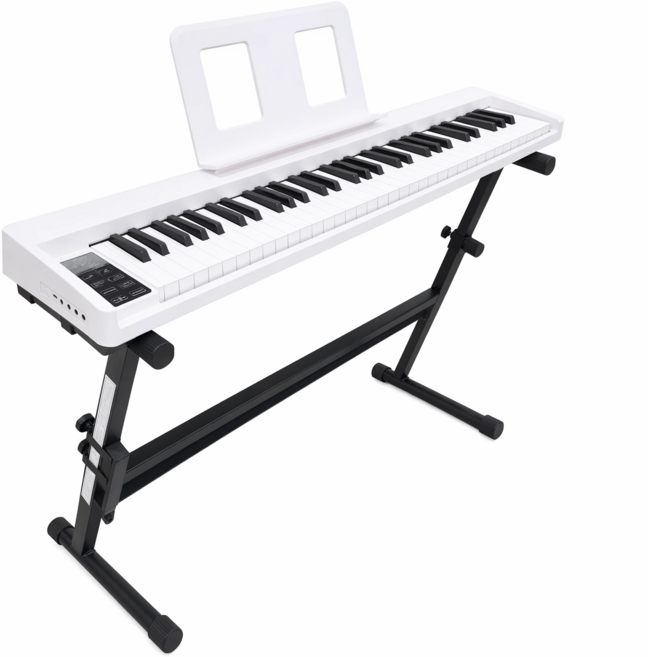 엘레오 전자 피아노 디지털 접이식 61건반, 블랙피아노+헤드폰, 1개