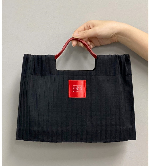 하이앤드 업사이클링 플리츠 스퀘어 토트백 2color 2size