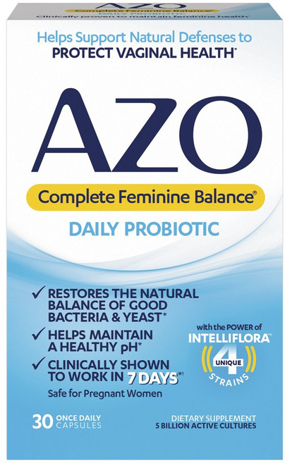 AZO 女性私密健康平衡日常益生菌膠囊, 1個, 30 件, 30