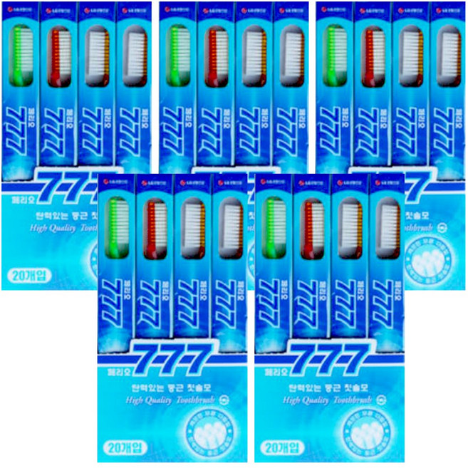 페리오 777 칫솔, 20개입, 5개