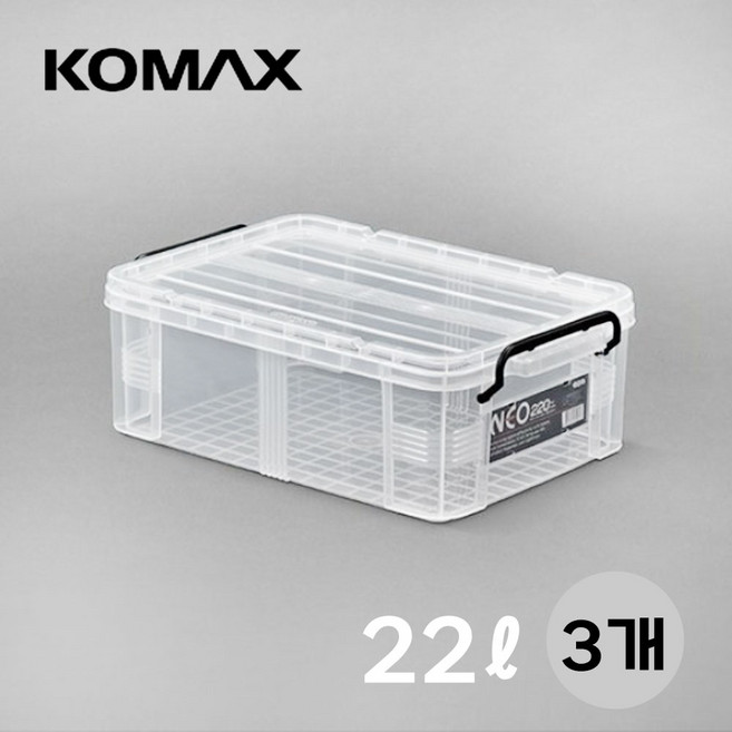 코멕스 프리미엄 네오박스 리빙박스, CLEAR, 3개