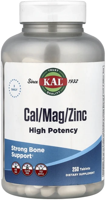 KAL Cal/Mag/아연 고효능 250정, KAL CalMag아연 고효능 250정, 1개 - 쿠팡