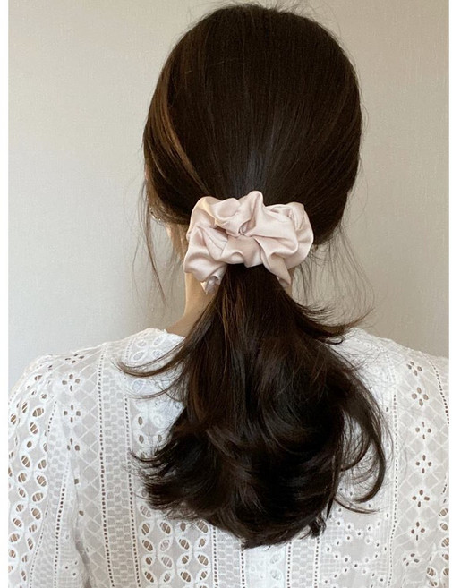 데일리 스크런치 새틴 곱창밴드 머리끈