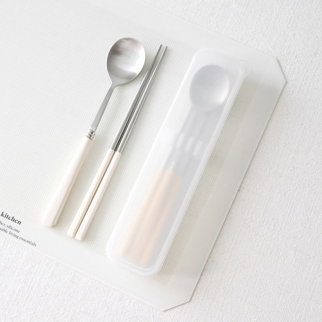 카모메키친 베르베 수저세트 (케이스 포함), 잉크블랙, 1세트