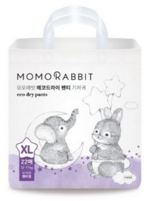 모모래빗 에코드라이 팬티기저귀 팬티형 남여공용, 특대형(XL), 22매