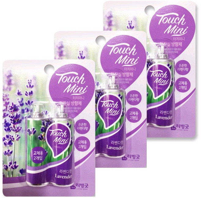 터치필 리필 화장실용 방향제, 26ml, 5개, 라벤더향
