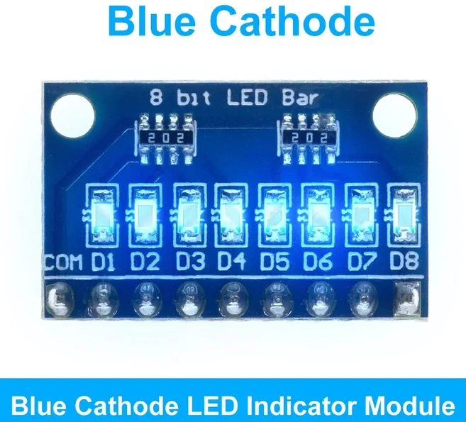 TZT LED 표시기 모듈 DIY 키트 아두이노 나노 우노 라즈베리 파이 4 Nodemcu V3 용 블루 레드 공통 양극 음