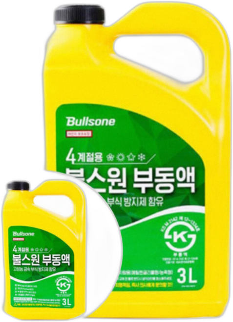 엔진 부동액 워셔액 관리 녹방지 대용량 정비 셀프 교환 사계절용 과열방지 냉각수 첨가제 여름 겨울, 3L, 1개
