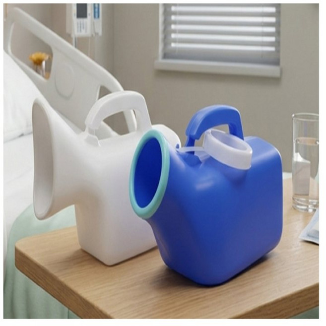 꿈꾸는마켓 소변통 요양병원물품, 남성용 블루