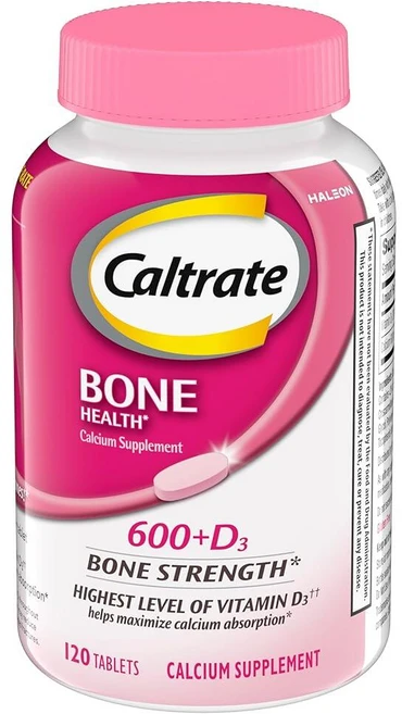 Caltrate Bone Health 600+D3 칼슘 흡수를 극대화하는 데 도움이 되는 칼슘 및 비타민 D 보충제 태블릿 600mg - 120개, 1개, 0.9888729213124706 - 쿠팡