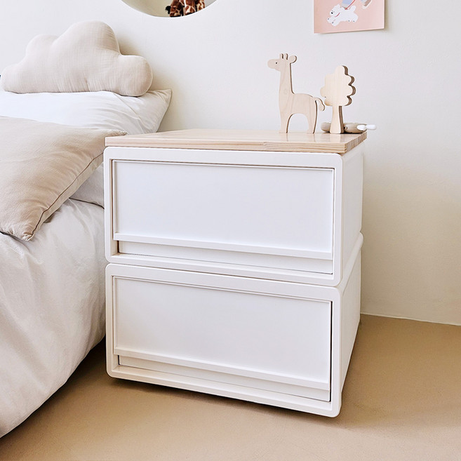 뉴코코맘 아기블럭서랍장 소형 중형 트윈형 1+1 유아서랍장 아기서랍장 아기수납장, 1단, 웜그레이