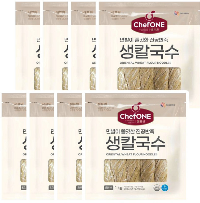 대상 쉐프원 생칼국수, 1kg, 8개