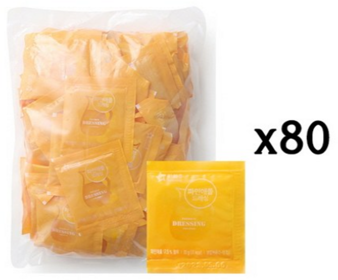 아워홈 파인애플 드레싱 20g x 10개 / 일회용 샐러드 소스, 80개