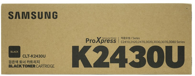 삼성 정품 CLT-K2430U SL-C2410ND C2470FR C3070ND, 1개, 정품토너 검정(CLT-K2430U)