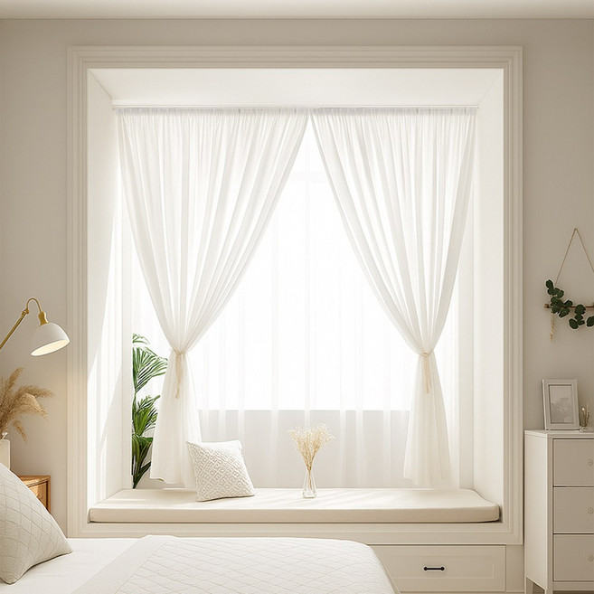 로아 간편설치 무타공 붙이는 찍찍이 커튼