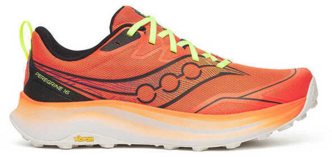 Saucony 索康尼 Peregrine 16 男 戶外越野鞋 橘黑
