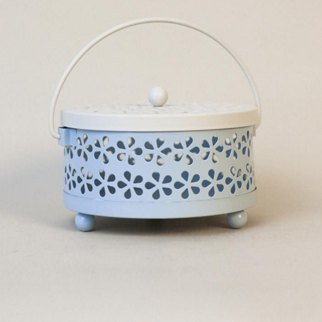 오디너리아틀리에 레트로 모기향 케이스 스탠드 연소기 모기 퇴치 홀더, 우윳빛하늘