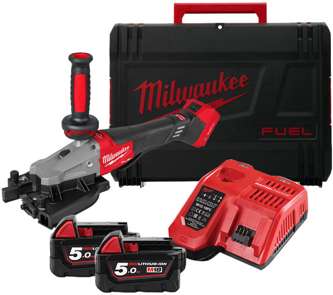 밀워키 M18 FRBCO32-502X 충전 철근 컷터 18V 5.0Ah 배터리 2개 세트, 1개