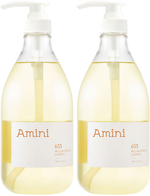 아미니 약산성 단백질 두피케어 샴푸 버베나향 (자연유래 계면활성제 100%) 1L 2개