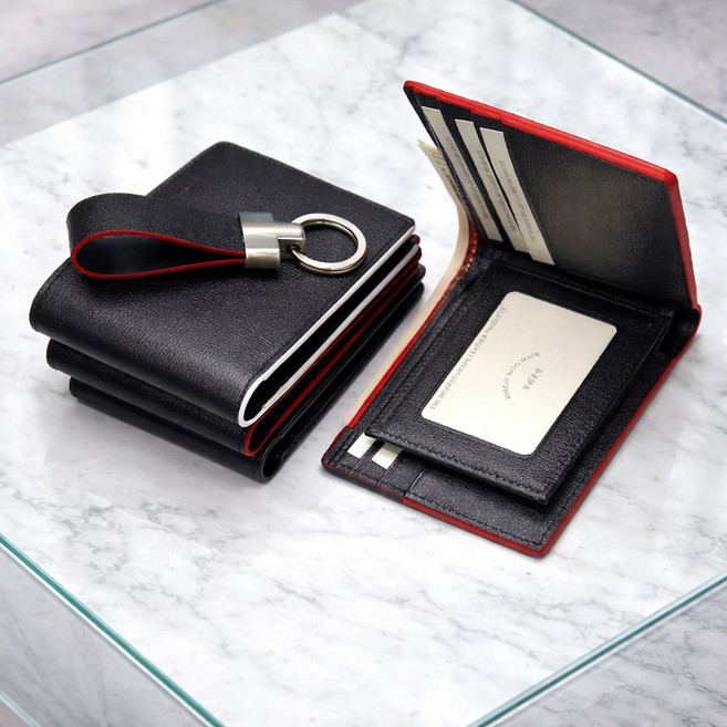 두리공방 남자반지갑 남성 소가죽 각인 선물 수제