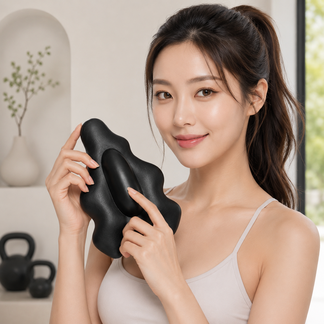 케겔운동기구 골반저근 운동기구 괄약근 힙업 허벅지 홈트 좌식 케겔 운동기, 블랙, 1개